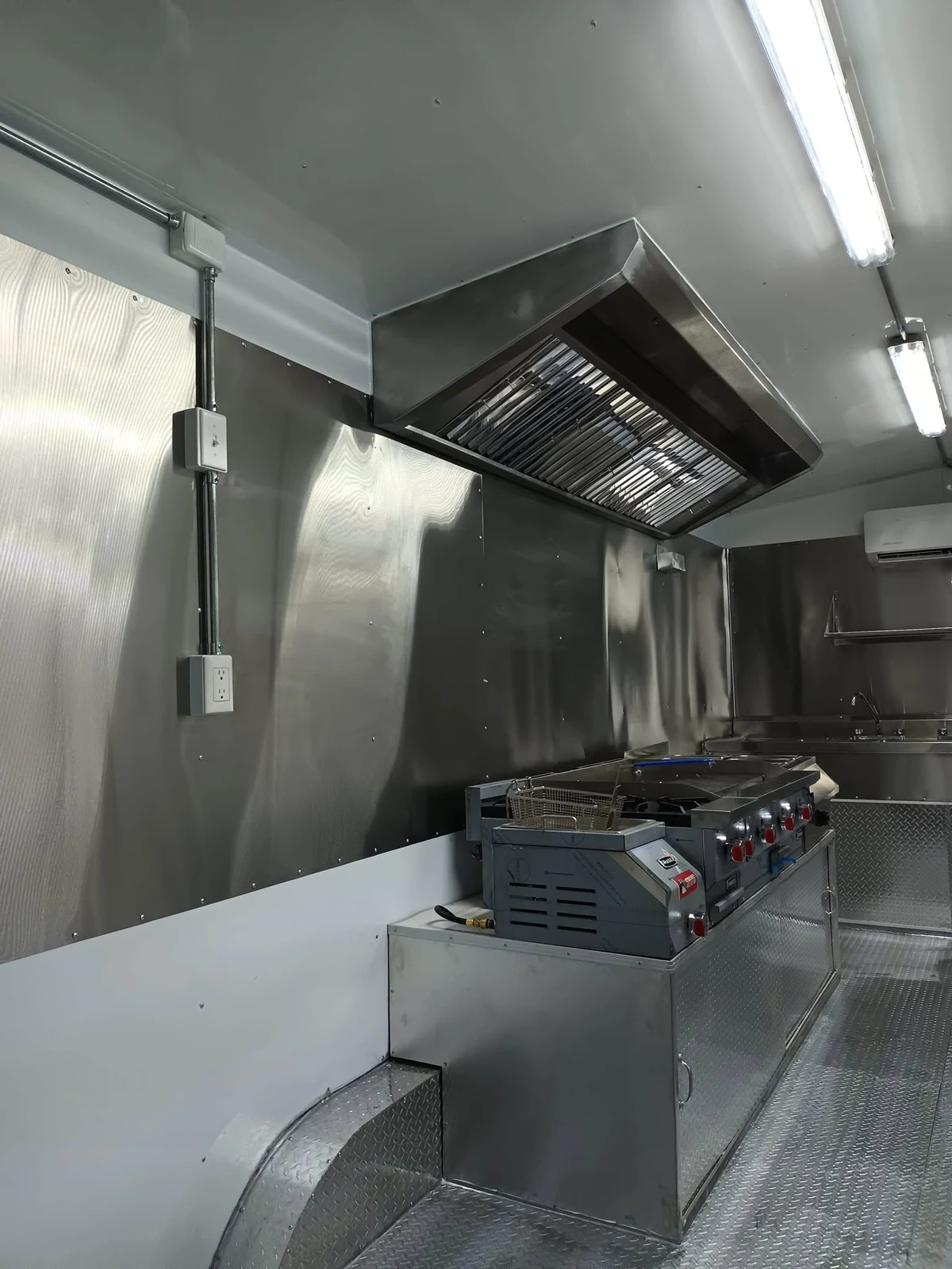 Commercial Deep Fryer & Prep Counter Line